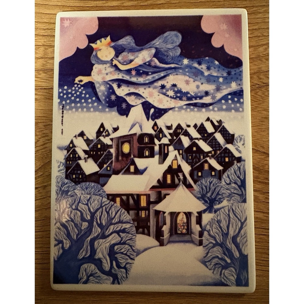 VTG Vilbo Card Silent Night W Germany Villeroy & Boch Signed Marek Mann 1980's